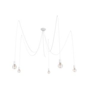 Lampa sufitowa Wisząca 5x60W Biała NOWODVORSKI