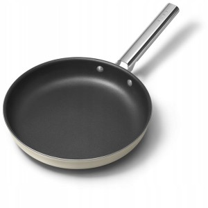 Patelnia 28cm indukcja stal nierdzewna PTFE Smeg CKFF2801CRM