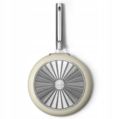 Patelnia 28cm indukcja stal nierdzewna PTFE Smeg CKFF2801CRM
