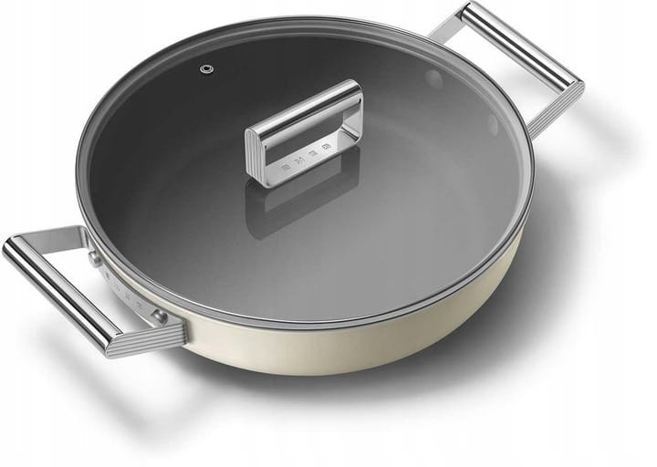 Patelnia 28cm stal nierdzewna PTFE Smeg CKFD2811CRM