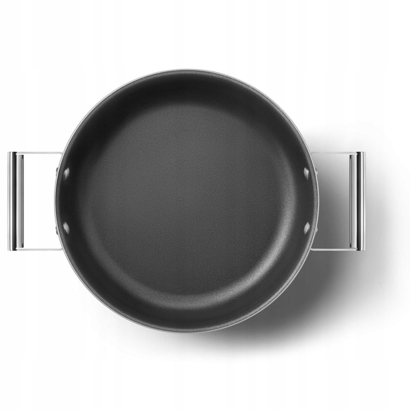 Patelnia 28cm stal nierdzewna PTFE Smeg CKFD2811RDM