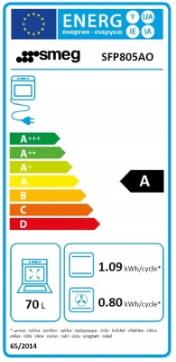 Piekarnik elektryczny 60cm 8 funkcji A piroliza 70l Smeg SFP805AO