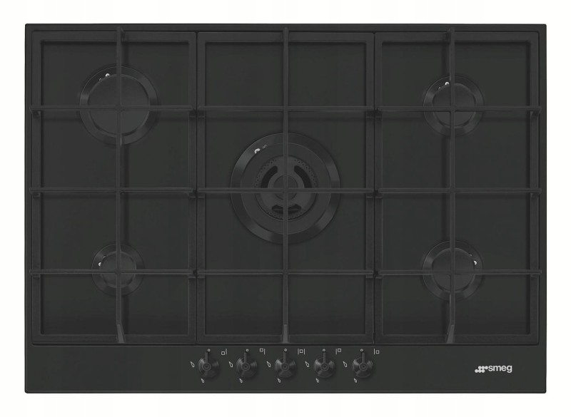 Płyta gazowa 72,5cm 5 palników żeliwne ruszty Smeg PX375MB