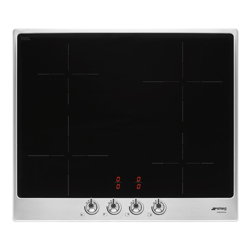Płyta indukcyjna 60cm 4 strefy 9 poziomów Smeg SI364FXM