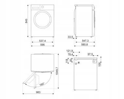 Pralka NovaCare 8 kg 15 programów 6 temp. Smeg WNP84SEAIN