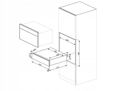 Szuflada do podgrzewania 15cm Smeg CPR315X