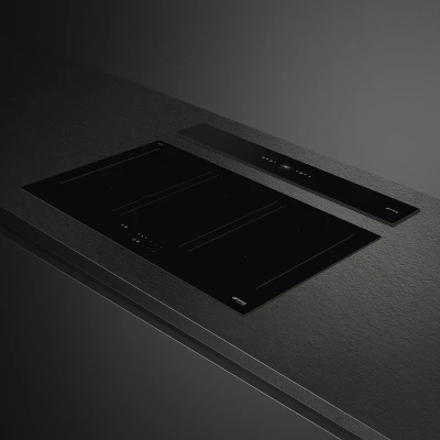 Okap do zabudowy 12cmx88cm 4 prędkości 700 m³/h LED Smeg KDD90CNE