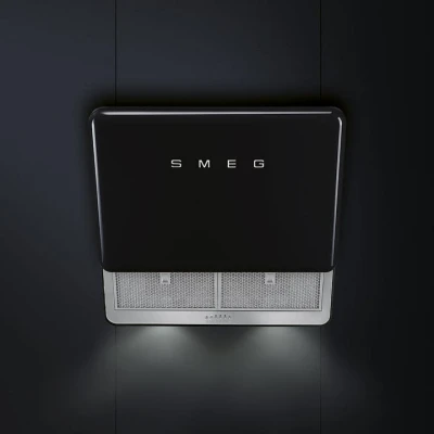 Smeg Okap kuchenny, 50s, czarny KFAB75BL