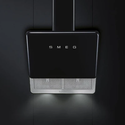 Smeg Okap kuchenny, 50s, czarny KFAB75BL