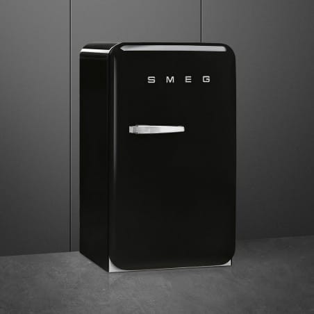 LODÓWKA CHŁODZIARKA WOLNOSTOJĄCA JEDNODRZWIOWE RETRO SMEG FAB10HRBL5 CZARNY