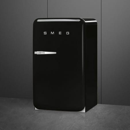 LODÓWKA CHŁODZIARKA WOLNOSTOJĄCA JEDNODRZWIOWE RETRO SMEG FAB10HRBL5 CZARNY