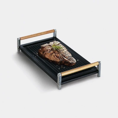 SMEG BB3679 Grill żeliwny, składane uchwyty