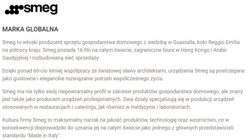 Lodówka jednodrzwiowa Smeg FAB5LPK5