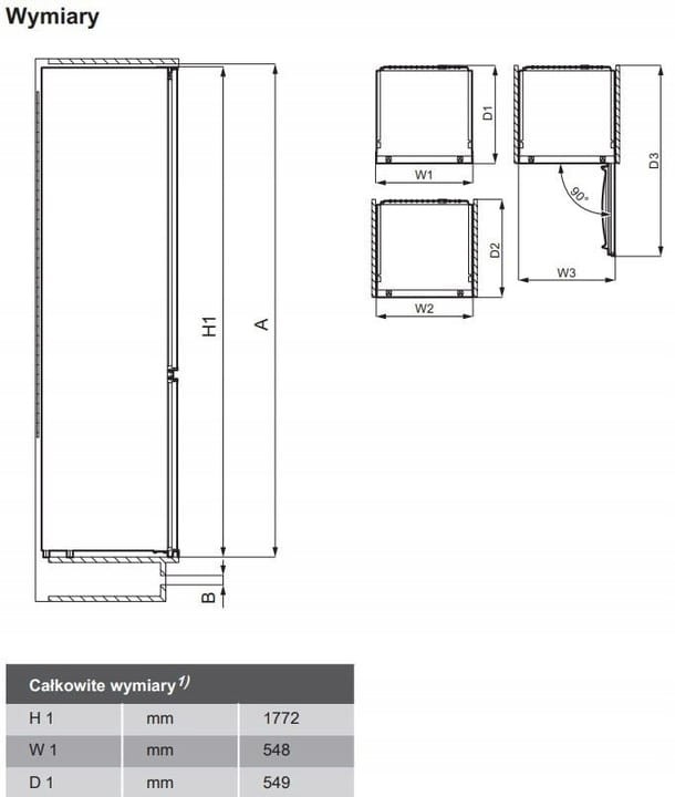 Lodówka do zabudowy jednodrzwiowa Smeg S8L1743E