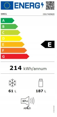 Chłodziarko-zamrażarka SMEG C8174DN2E
