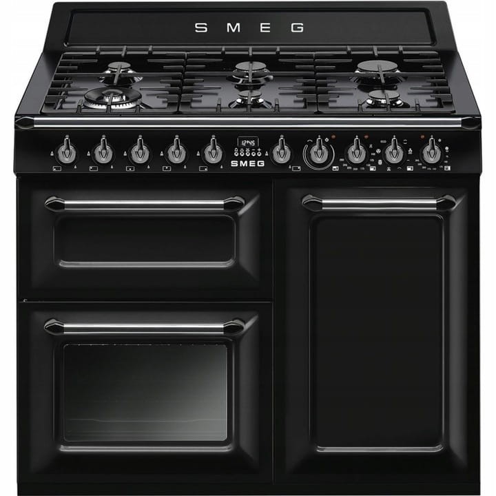 KUCHNIA WOLNOSTOJĄCA Z PŁYTĄ GAZOWĄ 100x60cm CZARNA SMEG TR103BL