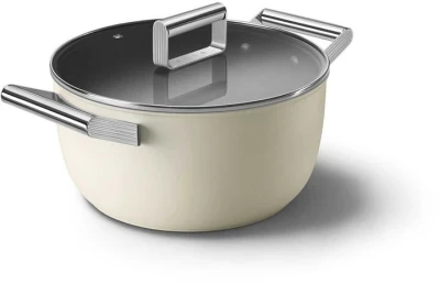 Garnek 24cm podstawa 17cm stal nierdzewna Smeg CKFC2411CRM