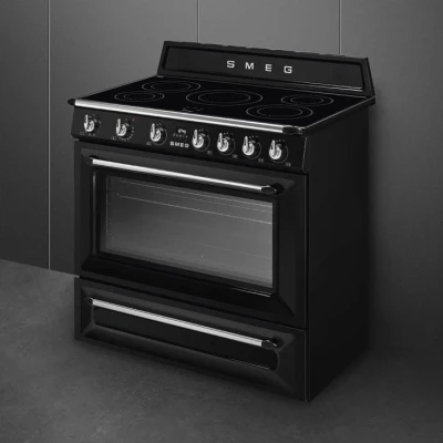 Kuchnia indukcyjna 90cm 9 funkcji pieczenia Smeg TR90IBL2