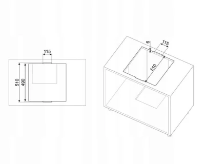 Okap do zabudowy 11,5cmx51cm 3 prędkości tryb intensywny Smeg KDH12WLD