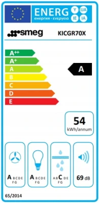 Okap do zabudowy 52cm 680m³/h 3 prędkości Auto-Vent LED Smeg KICGR70X