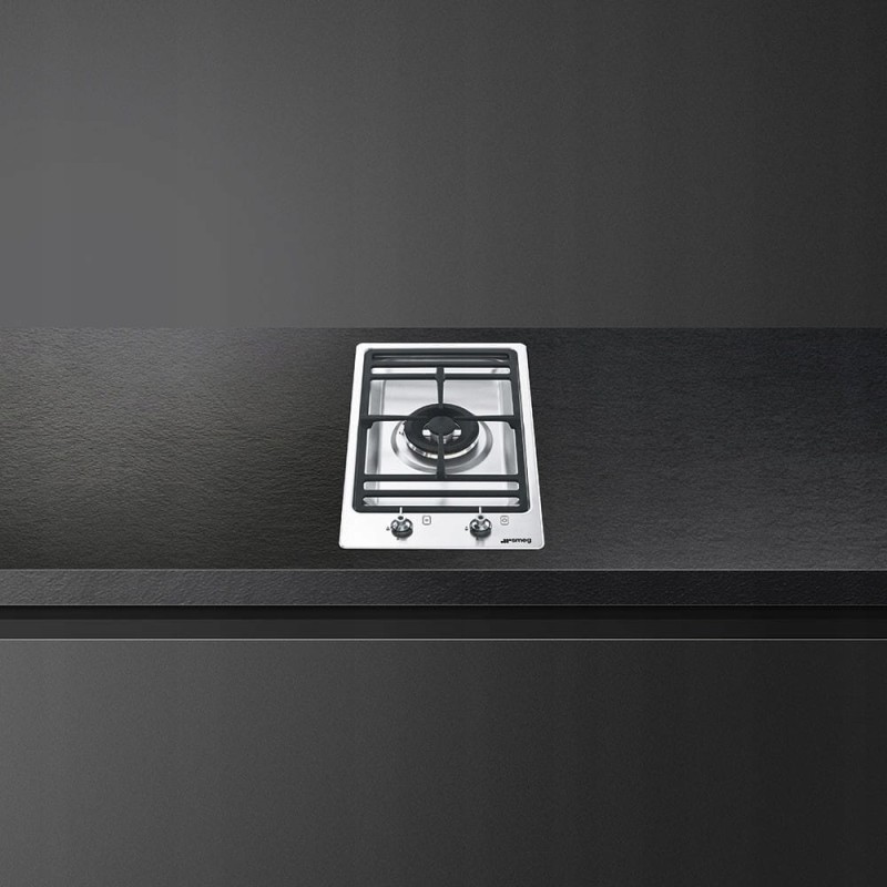 Płyta gazowa 31cm 1 palnik żeliwny ruszt Smeg PGF31G-1