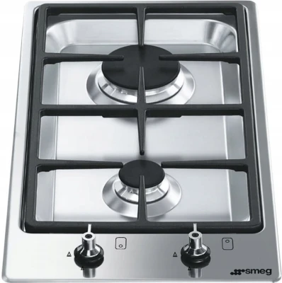 Płyta gazowa 31cm 2 palniki żeliwne ruszty Smeg PGF32G