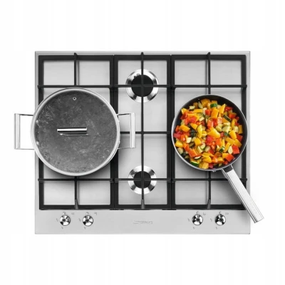 Płyta gazowa 60cm 4 palniki żeliwne ruszty Smeg PX364L