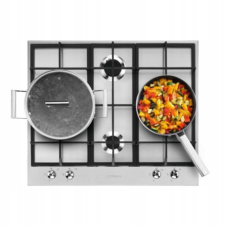 Płyta gazowa 60cm 4 palniki żeliwne ruszty Smeg PX364L