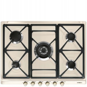 Płyta gazowa 70cm 5 palników żeliwne ruszty Smeg SR775PO