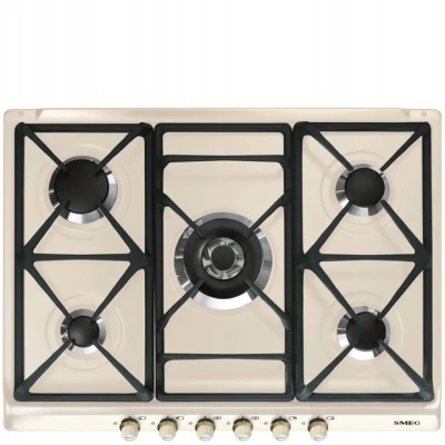 Płyta gazowa 70cm 5 palników żeliwne ruszty Smeg SR775PO