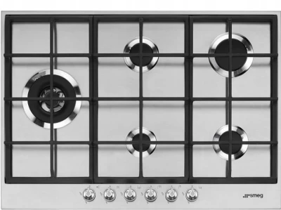 Płyta gazowa 72,5cm 5 palników żeliwne ruszty Smeg PX175L