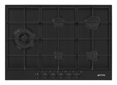 Płyta gazowa 72,5cm 5 palników żeliwne ruszty Smeg PX375LMB