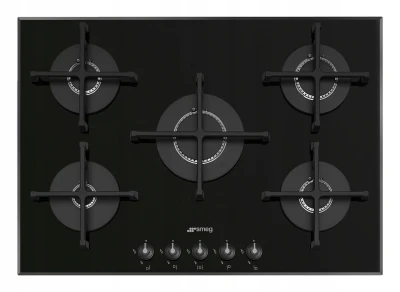 Płyta gazowa 72cm 5 palników żeliwne ruszty Smeg PV175B3