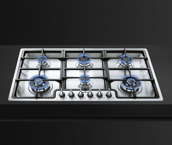 Płyta gazowa 87cm 6 palników żeliwne ruszty Smeg PGF96