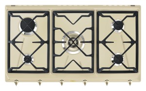 Płyta gazowa 88,5cm 5 palników żeliwne ruszty Smeg SRV896POGH