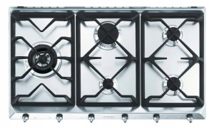 Płyta gazowa 90cm 5 palników żeliwne ruszty Smeg SE97GXBE5