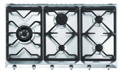 Płyta gazowa 90cm 5 palników żeliwne ruszty Smeg SE97GXBE5