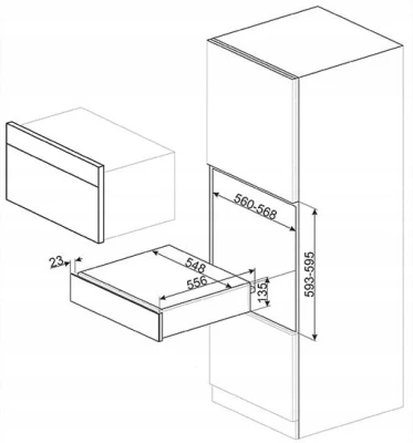 Szuflada do podgrzewania 15cm Smeg CPR915P