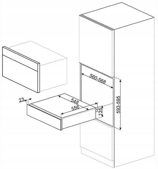 Szuflada do podgrzewania 15cm Smeg CPR915P