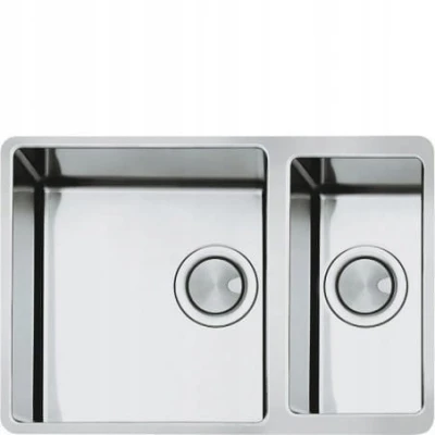 Zlewozmywak 2-komorowy 340x400mm i 180x340mm Smeg VSTR4018-2
