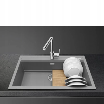 Zlewozmywak kompozytowy 86cm 1 komora deska i durszlak Smeg VSGX860CT