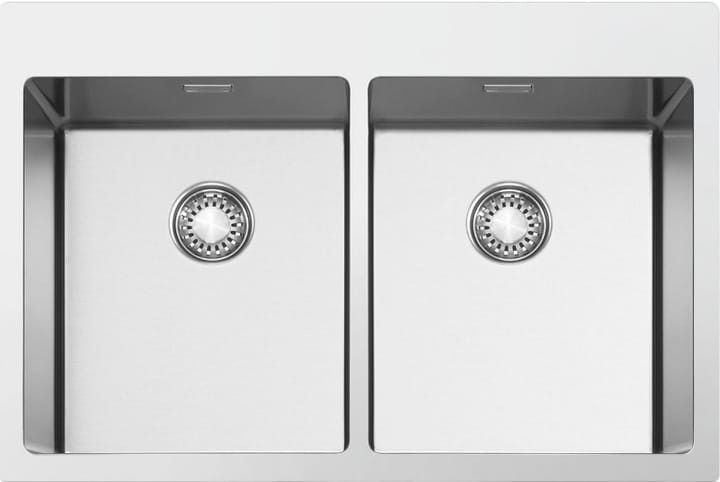 Zlewozmywak wpuszczany w blat 75cm 2 komory Smeg VR12S3434RS