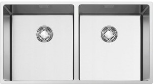 Zlewozmywak wpuszczany w blat 84cm 2 komory Smeg VR12S4040