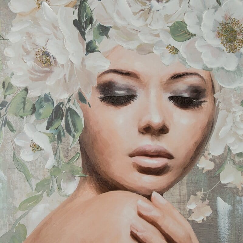 Obraz ręcznie malowany 80 x 120 cm Popielaty