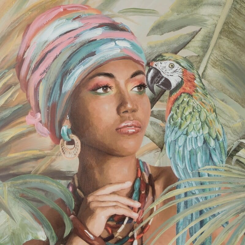 Obraz ręcznie malowany 80 x 120 cm Zielony