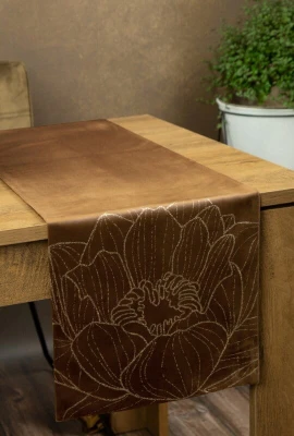 Obrus Blink 35 x 220 cm Brązowy