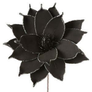 Kwiat Flore Czarny 38 cm, 6 szt. - Dekoracyjny, 90% EVA, 10% metal