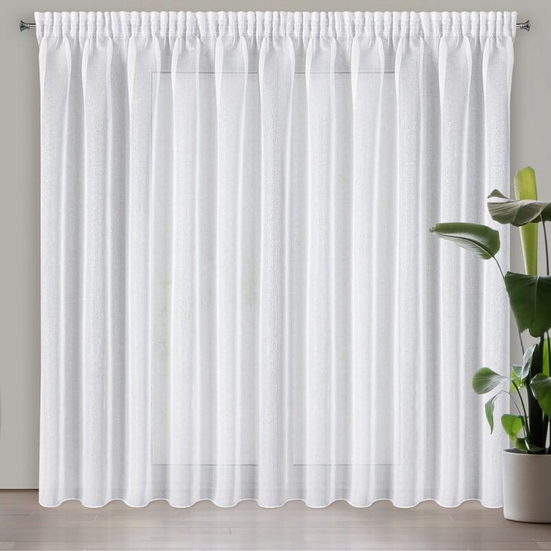 Firana Gotowa Lena na Taśmie 350 x 270 cm Biała