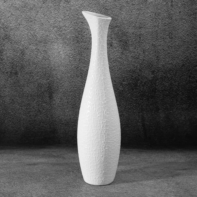 Wazon Dekoracyjny Riso  15 x 60 cm Biały