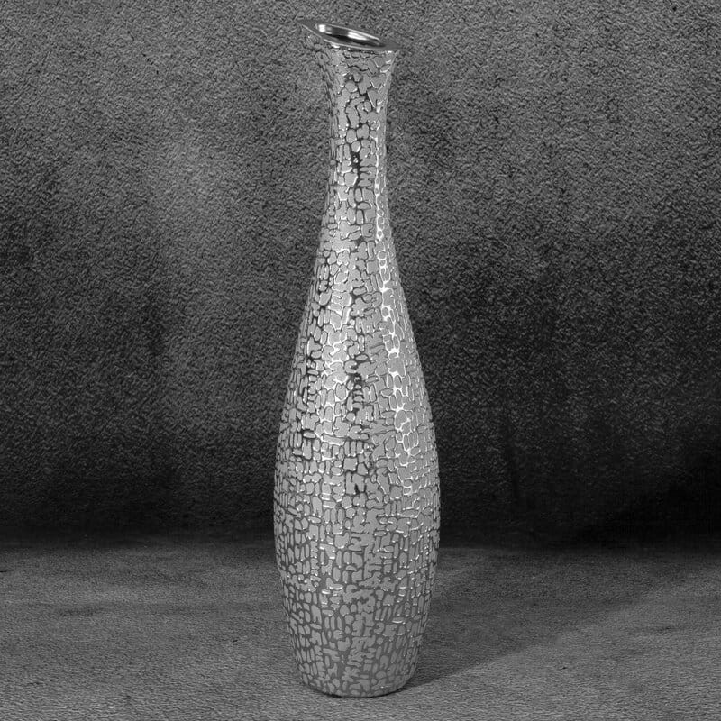 Wazon Dekoracyjny Riso  15 x 60 cm Srebrny